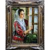 خرید آنلاین تابلو فرش دستباف طرح دختر ایرانی پشت پنجره - کد 622