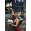 تابلو فرش دستباف طرح دختر کفتر باز - دختر پرنده به دست - کد 822