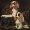 تابلو فرش کامپیوتری دستبافت طرح سگ های زیبا - کد 834