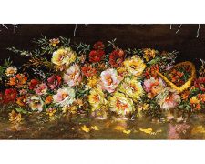 تابلو فرش دستبافت طرح گل رز جدید و زیبا با رنگبندی خوش نقش و نگار کد 905