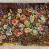 تابلو فرش دستباف طرح سبد گل های زیبا و رنگارنگ کد 1117