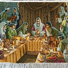 تابلو فرش دستباف طرح شام آخر حضرت عیسی مسیح کد 1165