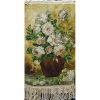 تابلو فرش دستباف طرح گلدان گل رز سفید و زیبا کد 1195