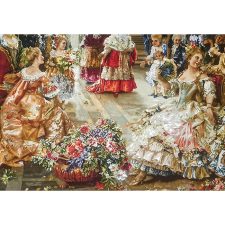 تابلو فرش دستباف طرح جشن عروسی پاپ کد 1333 از نمای نزدیک - 3